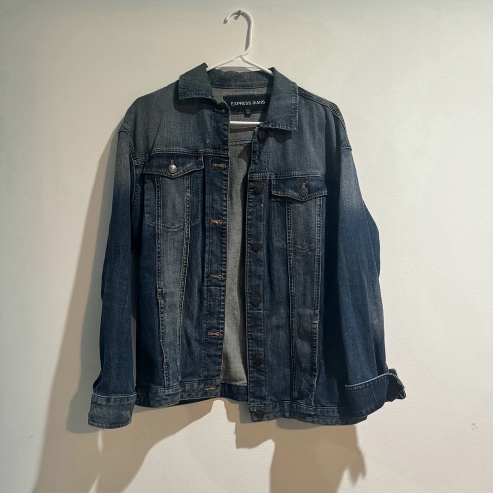 Express Blue Denim Jean Jacket XS/S | Stretch Classic Trucker | Like New